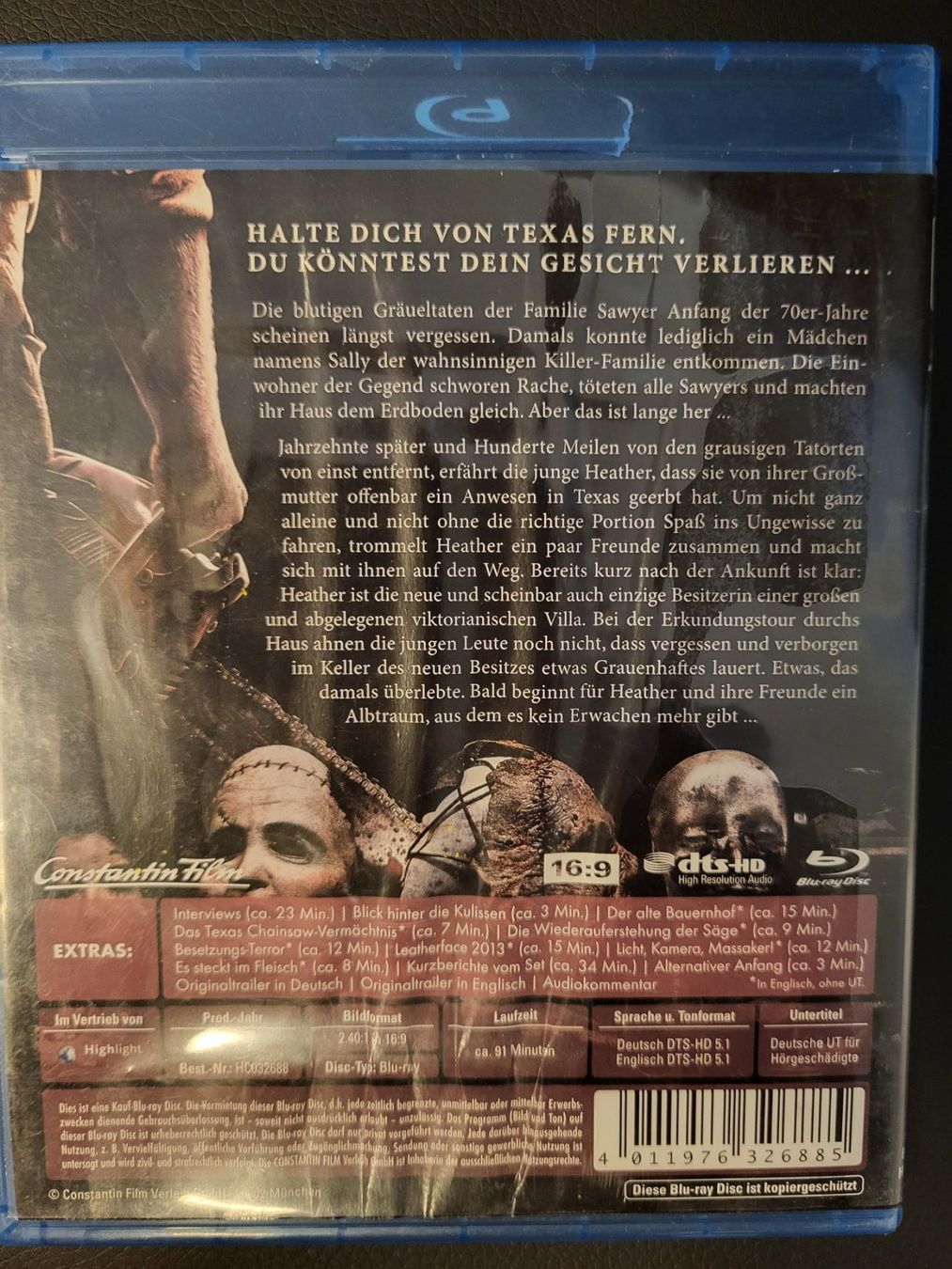 Tutti i DVDs: Bluray Texas Chainsaw 2D – Usato da Wünnewil venduto da Susuki125gt 2