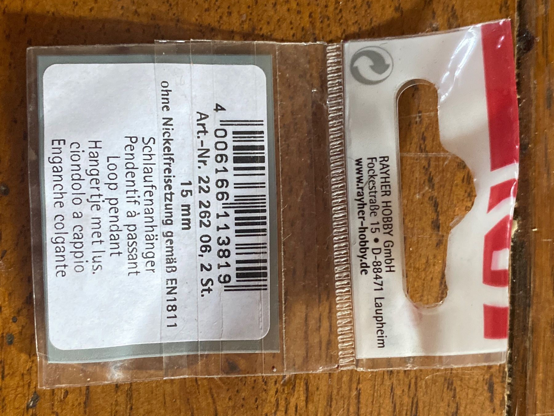 Ciondoli: 2226206 pendentif passant schlaufenanhanger – Nuovo e nell'imballaggio originale da Lajoux JU venduto da Briard0 1