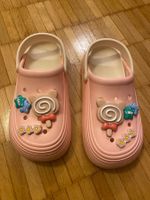 Clogs Plateau Comfort City Gr 37 / 38 Deko Anstecker rosa