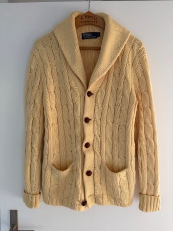 Ralph Lauren Cable Knit Cardigan Pastel Yellow
