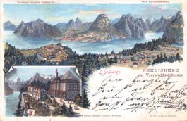 Seelisberg // 1899 Litho Hotel Mythen Vierwaldstätter See
