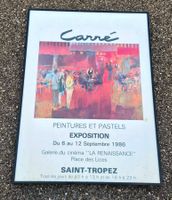 Vintage Plakat Saint-Tropez 1986 – Carré Exposition (gerahmt
