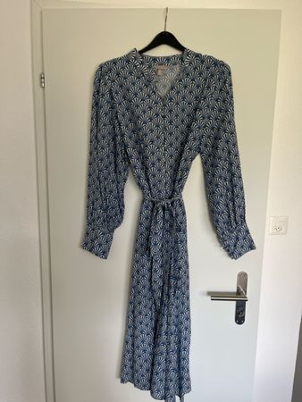 H&M Kleid, Grösse L, Blau/Weiss, perfekt für den Sommer