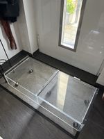 Acrylglas Tisch ausziehbar Rollen | Lucite Couchtisch Design