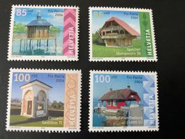 Pro Patria 2004** Kleinbauten der Schweiz B284 - B287 frisch
