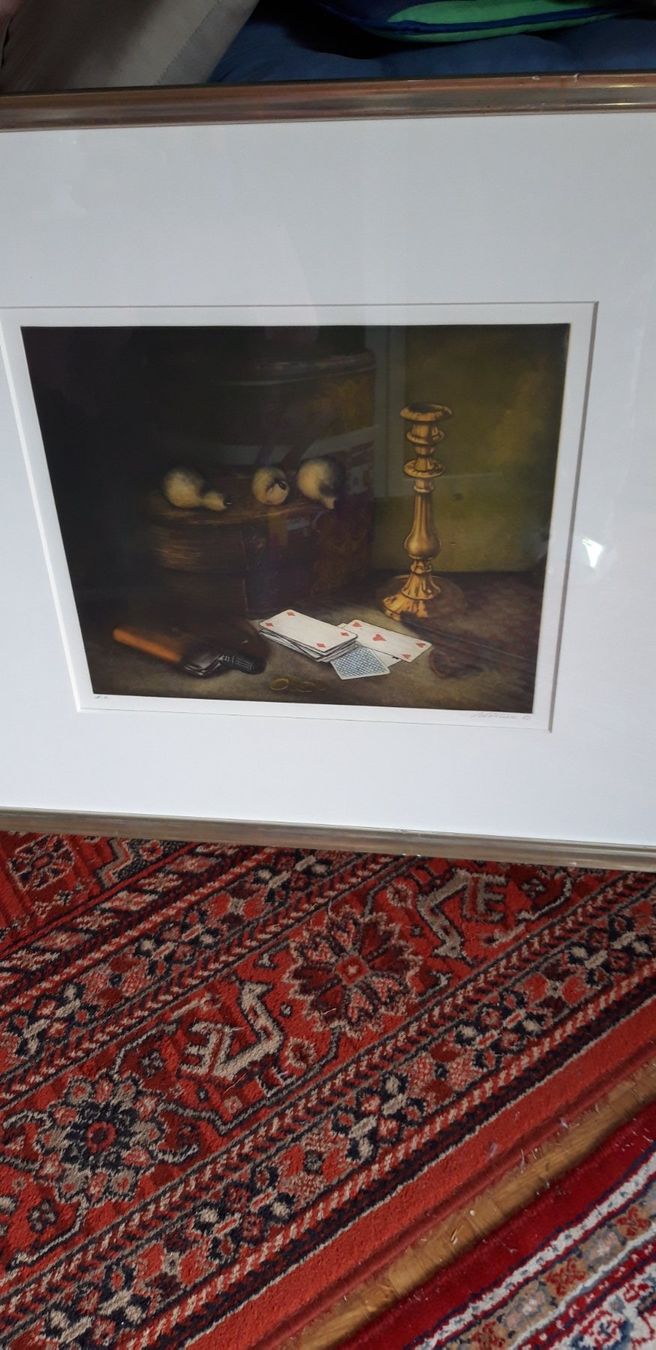 Dipinti: Bild, Stilleben, Jasskarten, signiert – Usato da Neuenhof venduto da elRey123 2