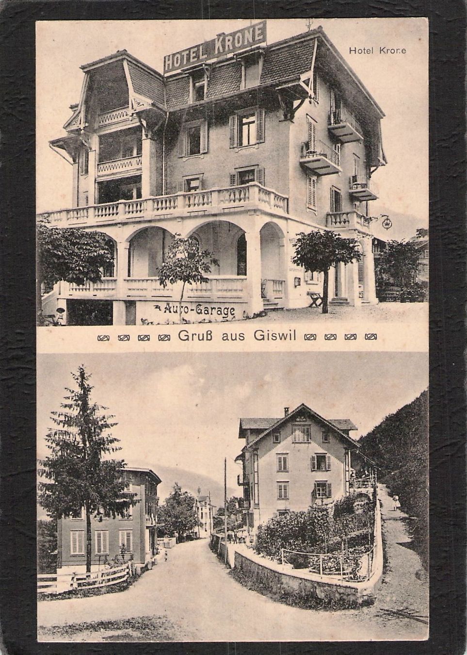 Cartoline postali: Gruss aus Giswil OW , Hotel Krone – Usato da Reichenburg venduto da Pipo-67