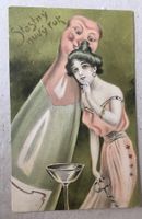 🟡EROTIK Postkarte - lustige Darstellung Champagner VINTAGE