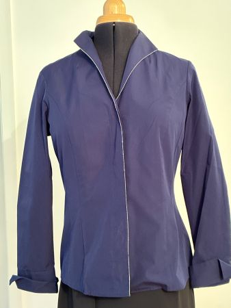 Festliche Kelchkragen-Bluse von Van Laack Gr 40