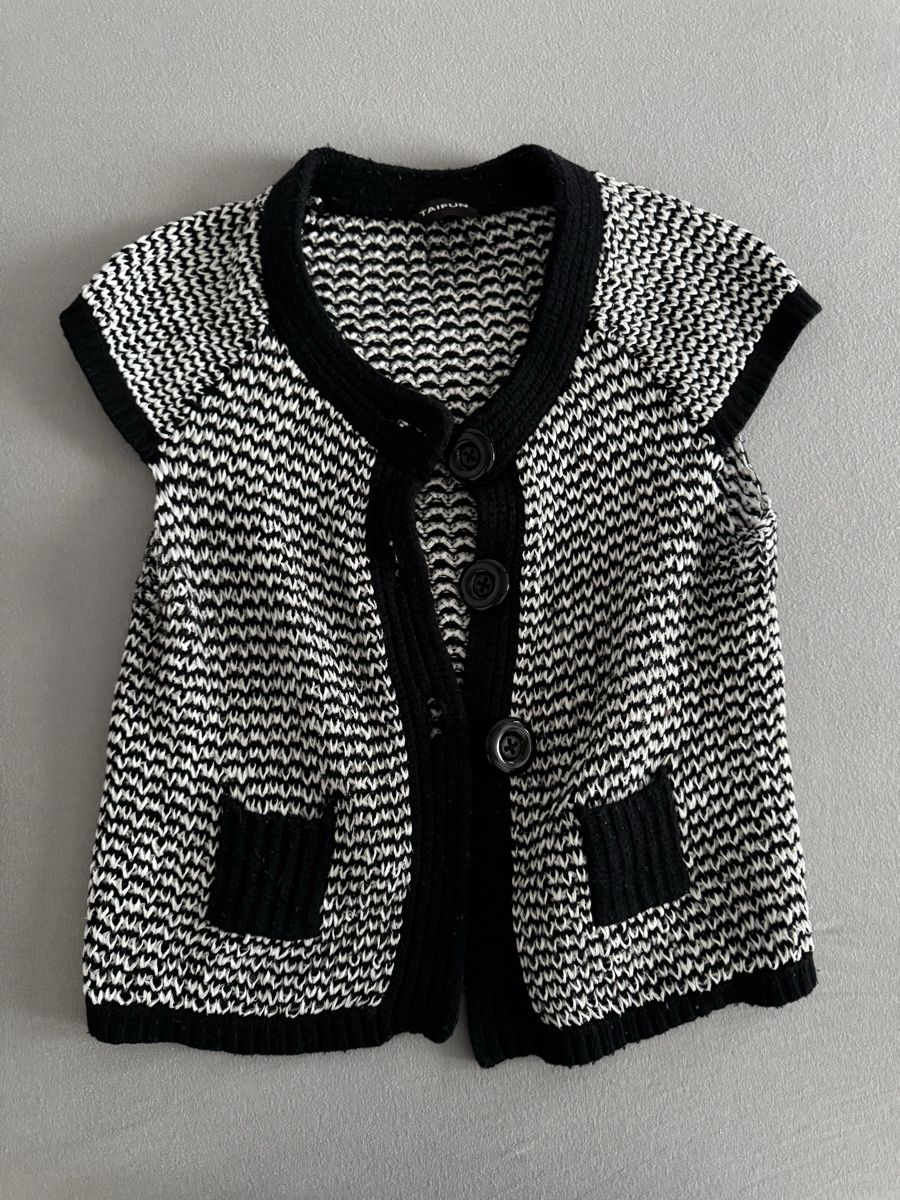 Taifun Giacche: BLACK AND WHITE CARDIGAN✨ – Usato da Dietikon venduto da athiinax