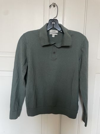 COS Herren Polo-Pullover, Gr. XS, Grün