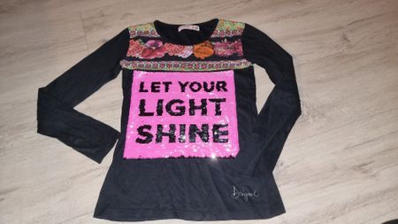 Desigual Shirt Gr.146  Pailletten Blumen