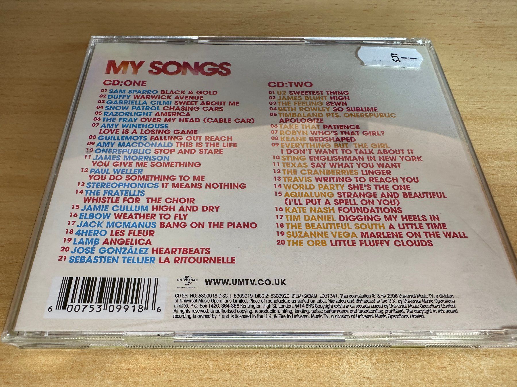 CD: Various – My Songs - 2 CD – Usato da Rikon im Tösstal venduto da Alpenmutz 1