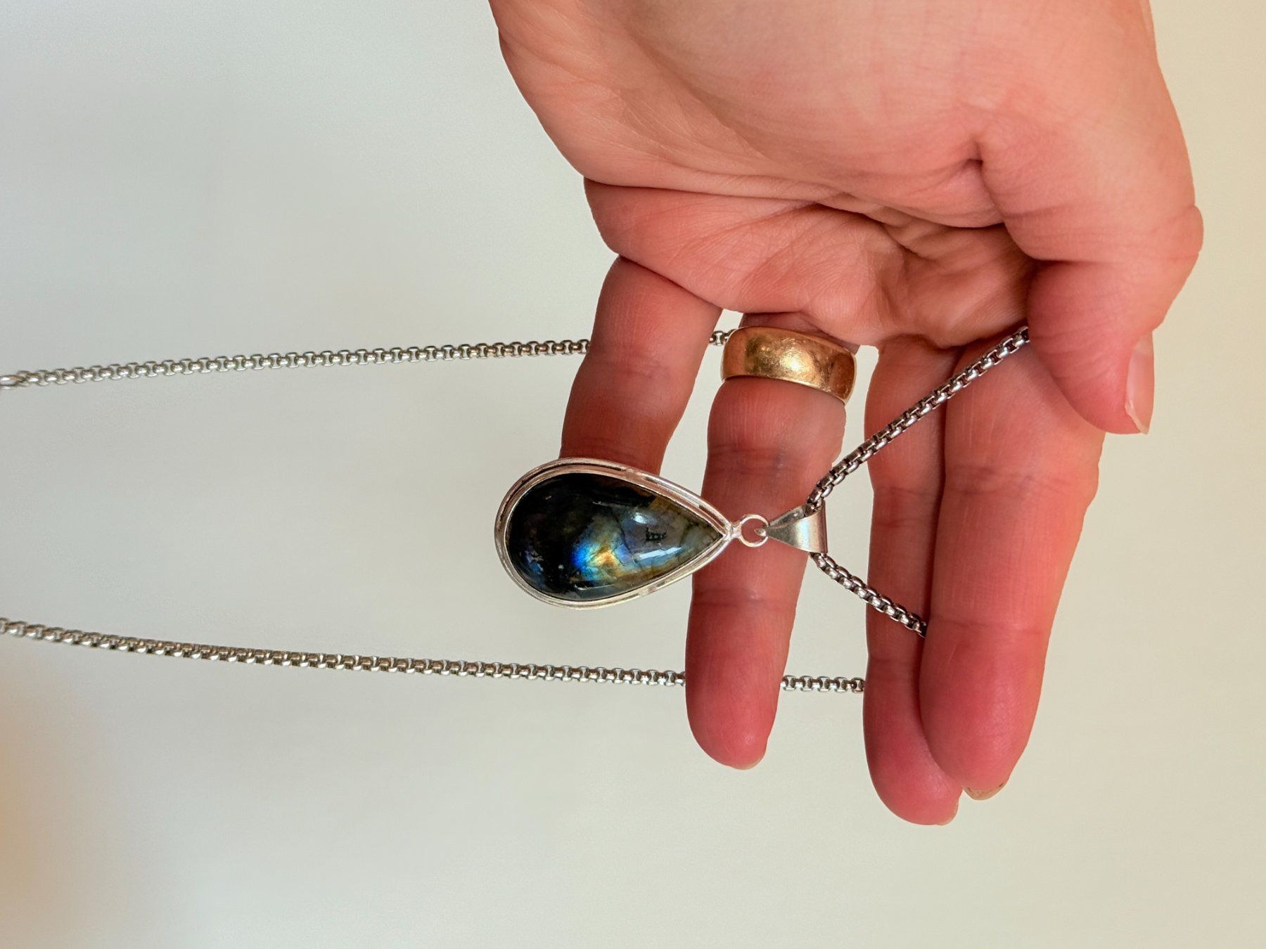 Catenine: Collier Labradorite - Bijou Élégant, Neuf! – Nuovo e nell'imballaggio originale da Genève venduto da AGBERG 7