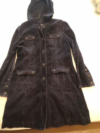 Cordjacke / Trenchcoat von Ann Taylor mit Kapuze