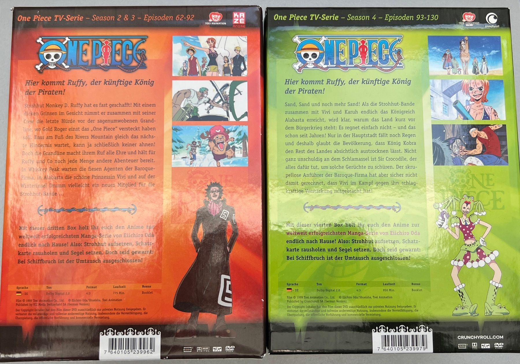 One Piece DVD Boxen 1 - 6 (Ep. 1 - 195) (Neu (gemäss Beschreibung