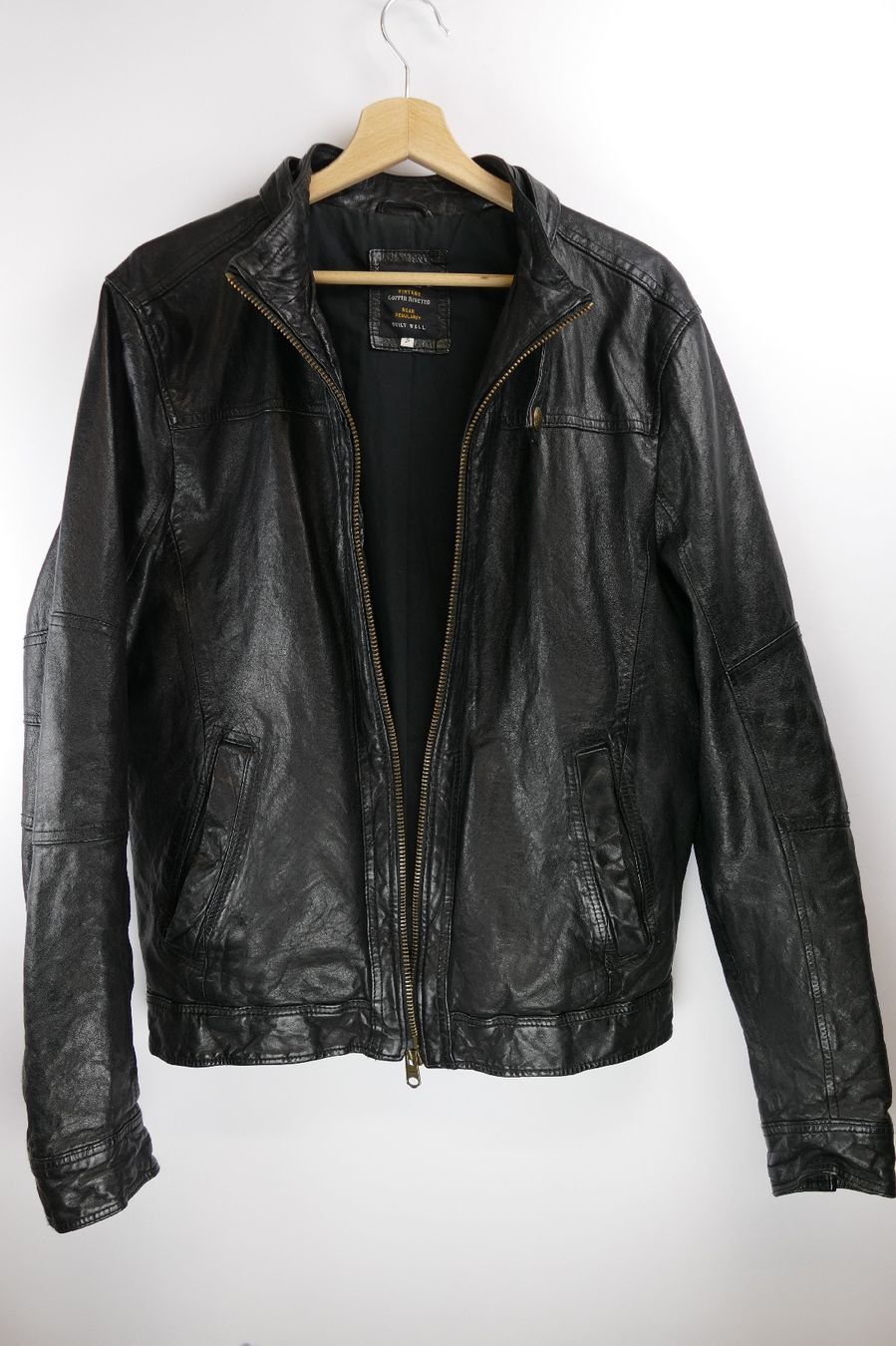Jack & Jones Giacche: Dunkelbraune Herren Lederjacke, Jack&Jones, Gr. S – Usato da Dietikon venduto da MERXITUS