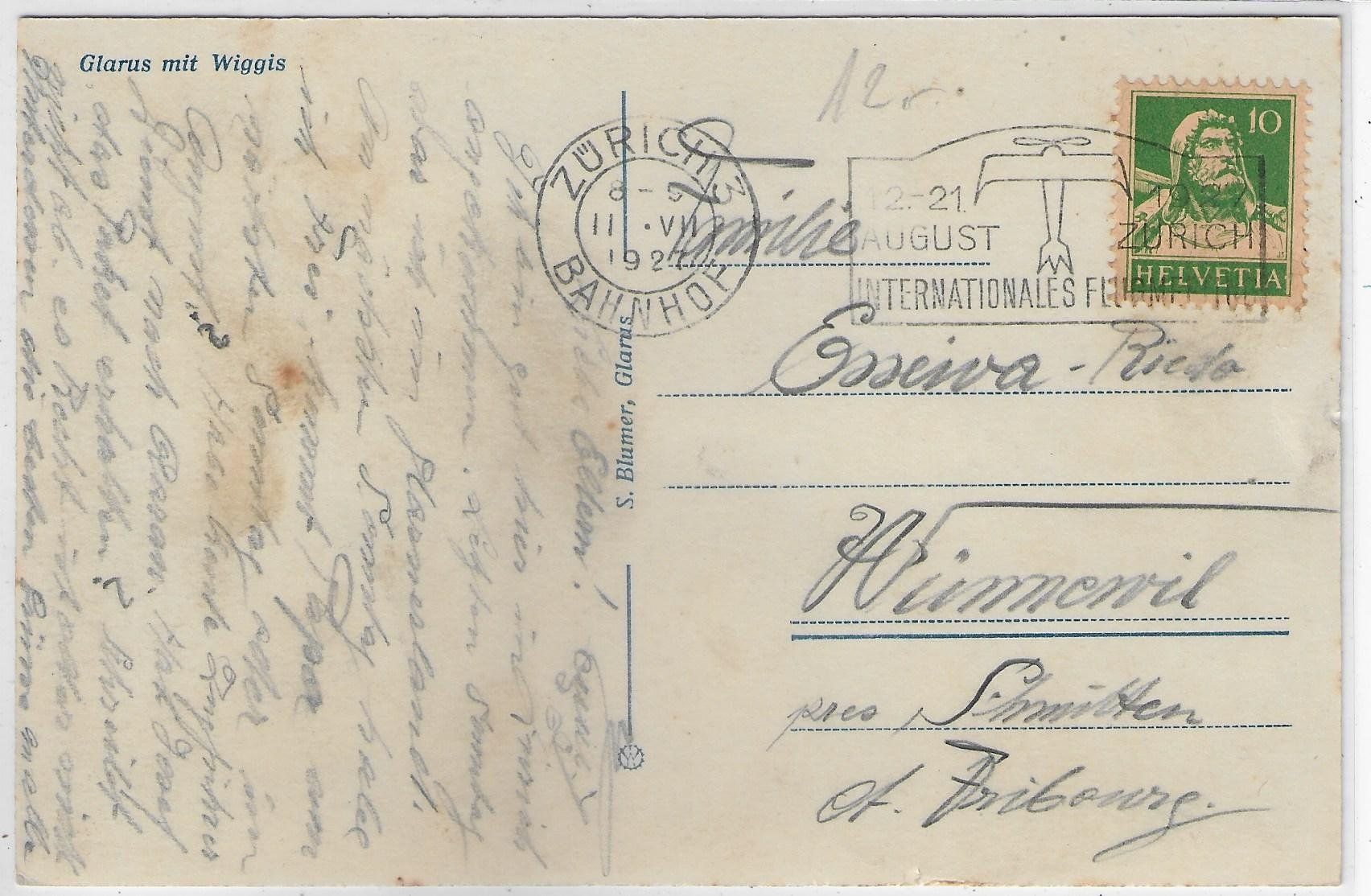 Cartes postales: Glarus mit Wiggis – D'occasion à Ettingen par Kartenplanet 1