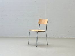 Stapelstühle aus Buche und Chrom, 1990er Jahre