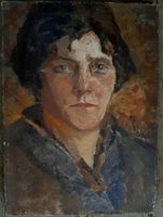 Antikes Portrait Gemälde