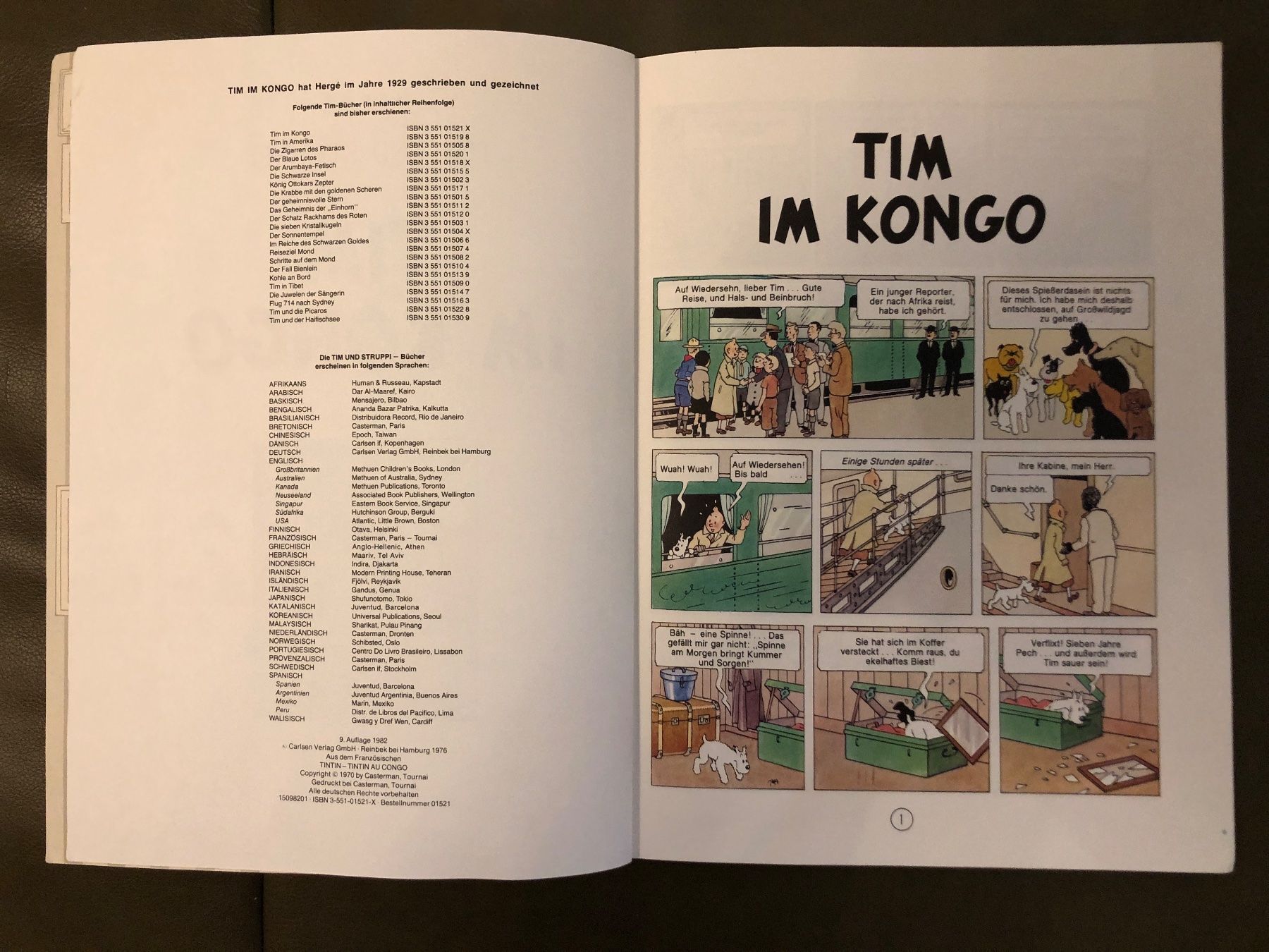 Livres: Buch Tim und Struppi Tim im Kongo – D'occasion à Nunningen par anclaudia 1