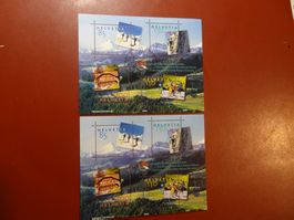 2005, 2 BLOCKS NATURFREUNDE SCHWEIZ, POSTFRISCH + ERSTTAG