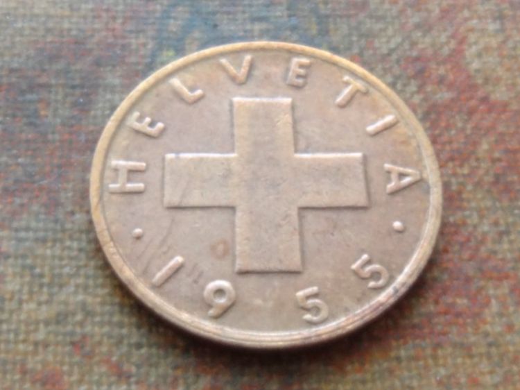 Tutti le monete: 1 Rp. 1955  (C) – Usato da Romanel-sur-Lausanne venduto da Swift13