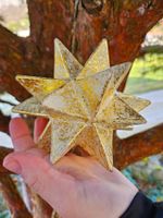 Stern goldfarben-gesprenkelt mehrzackig,Weihnachten