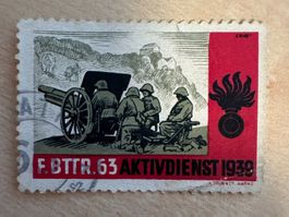 Soldatenmarke 2. WK: F.BTTR 63 Aktivdienst 1939