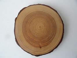 Rustikale Baumscheibe 12.5 cm Durchmesser Bild Unikat!