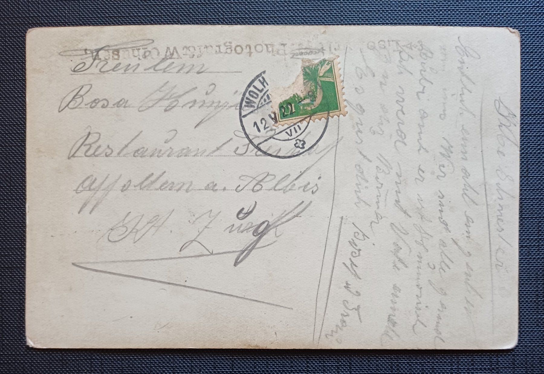 Cartoline postali: AK Brauchtum ,,SCHWYZERÖRGELI,, Handorgel 1922 – Usato da Brittnau venduto da simionius 1
