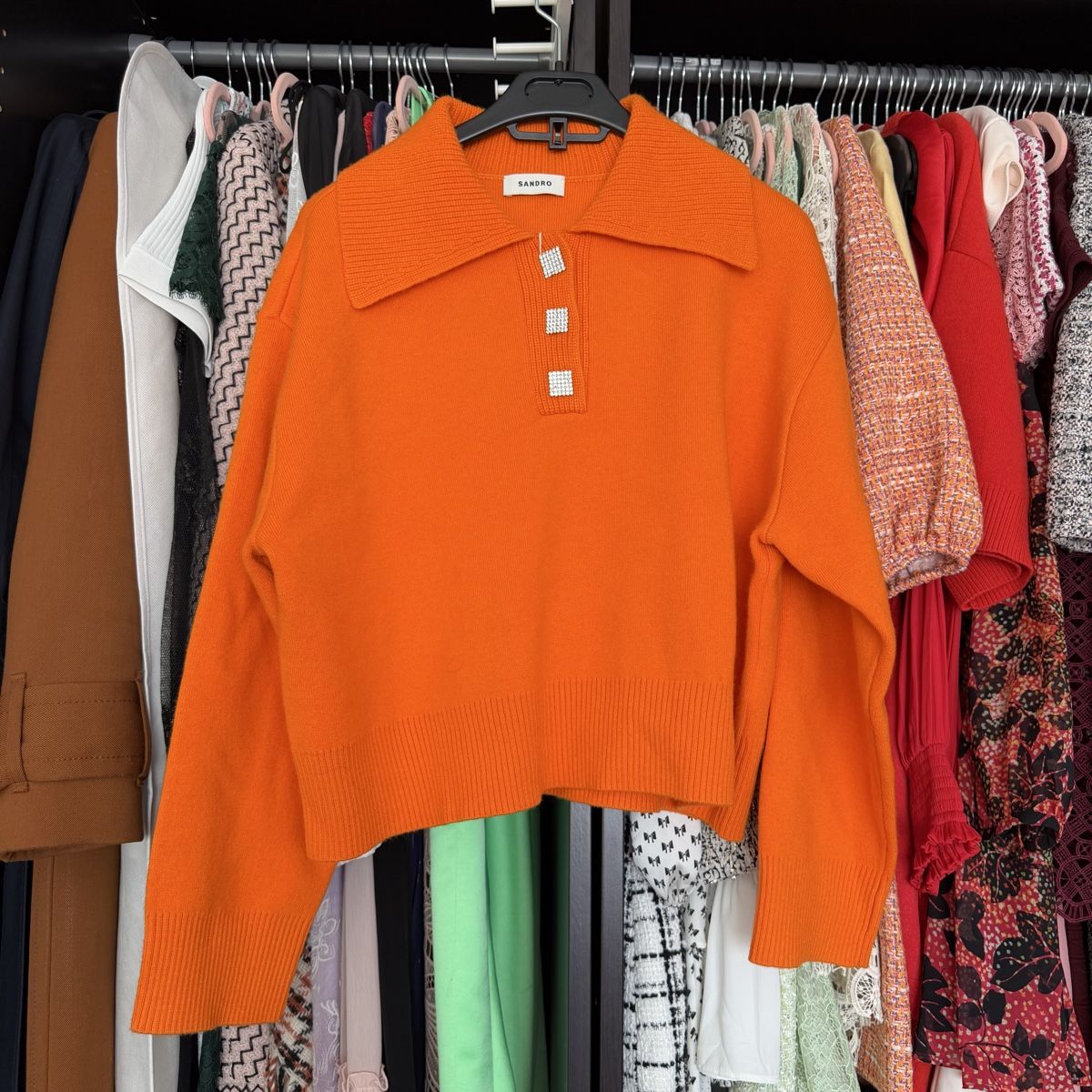 Sandro Pulls & Sweat-shirts: Pullover SANDRO orange Grösse 2 neu mit Etikett – Neuf (Voir description) à Emmen par mak31