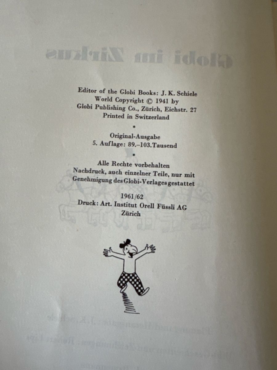 Libri: Globi im Zirkus Buch – Usato da Zürich venduto da Smarties13 1
