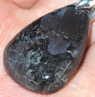 Anhänger L-4171 – Gabbro Jasper Birne 27x17mm