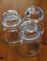 Lot de 4 bocaux en verre transparent