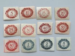 1920, Ziffermuster im Oval, NP1-NP12