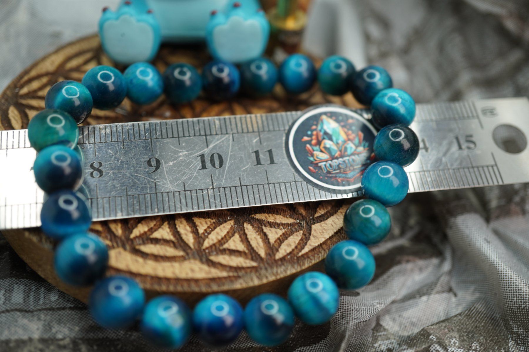 Minerali & Pietre curative: Tigerauge Blau  8mm    Armband      elastisches   Ab 1.- – Nuovo e nell'imballaggio originale da Eschenbach SG venduto da topstone 3