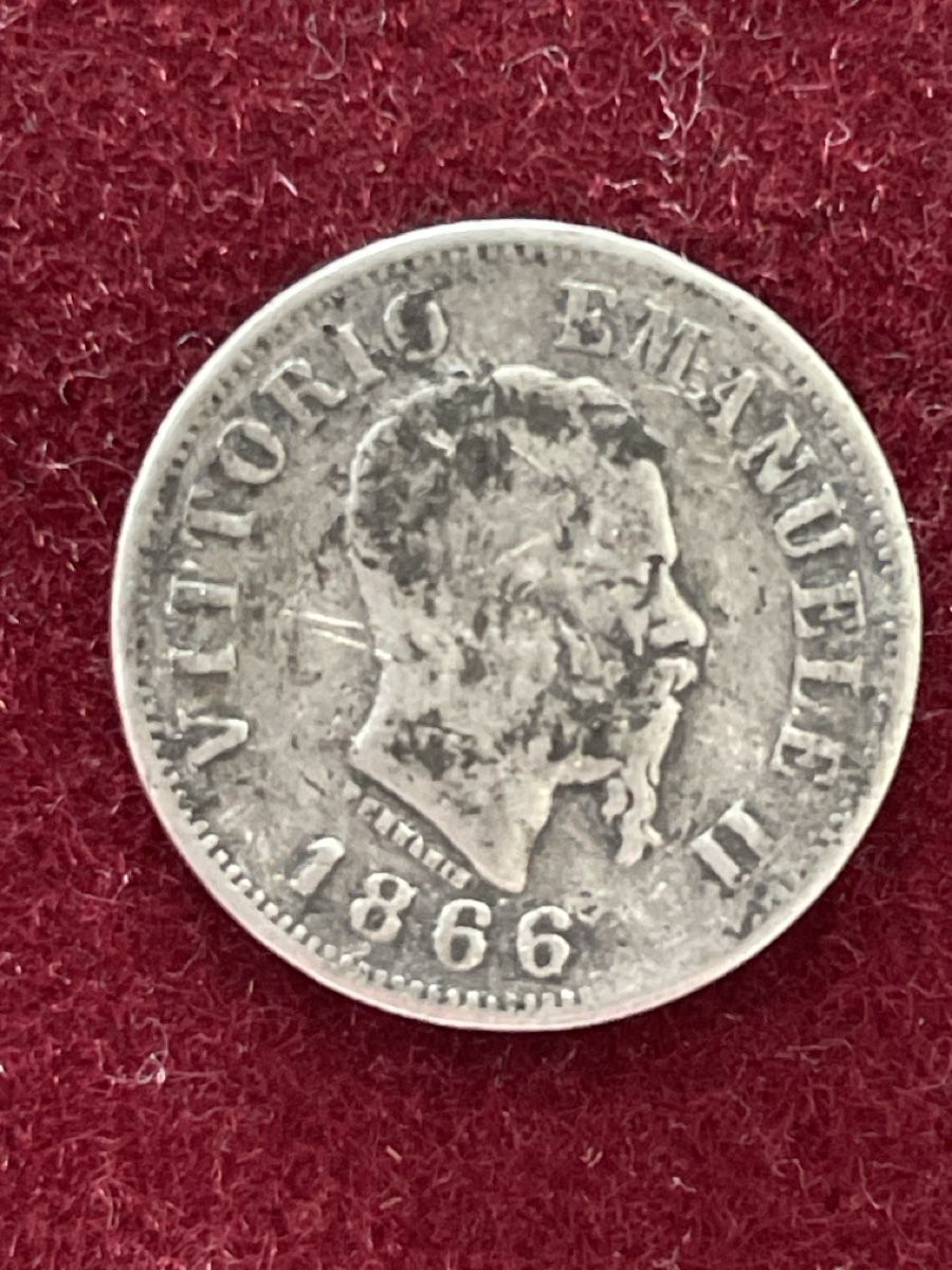 Tutti le monete: 50 Centesimi 1866 M Italien – Usato da Basel venduto da Design-und-Allerlei 1
