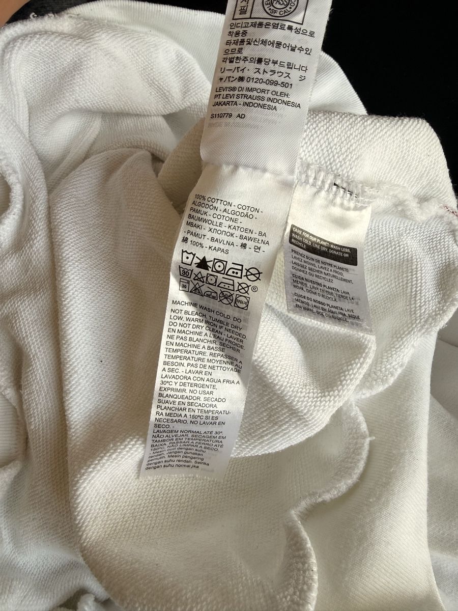 Levi's Pullover & Sweatshirts: Levi's Pullover 501 Blues Weiss M XL oversized Pulli hoodie  – Gebraucht aus Staad SG von Chirrari 4