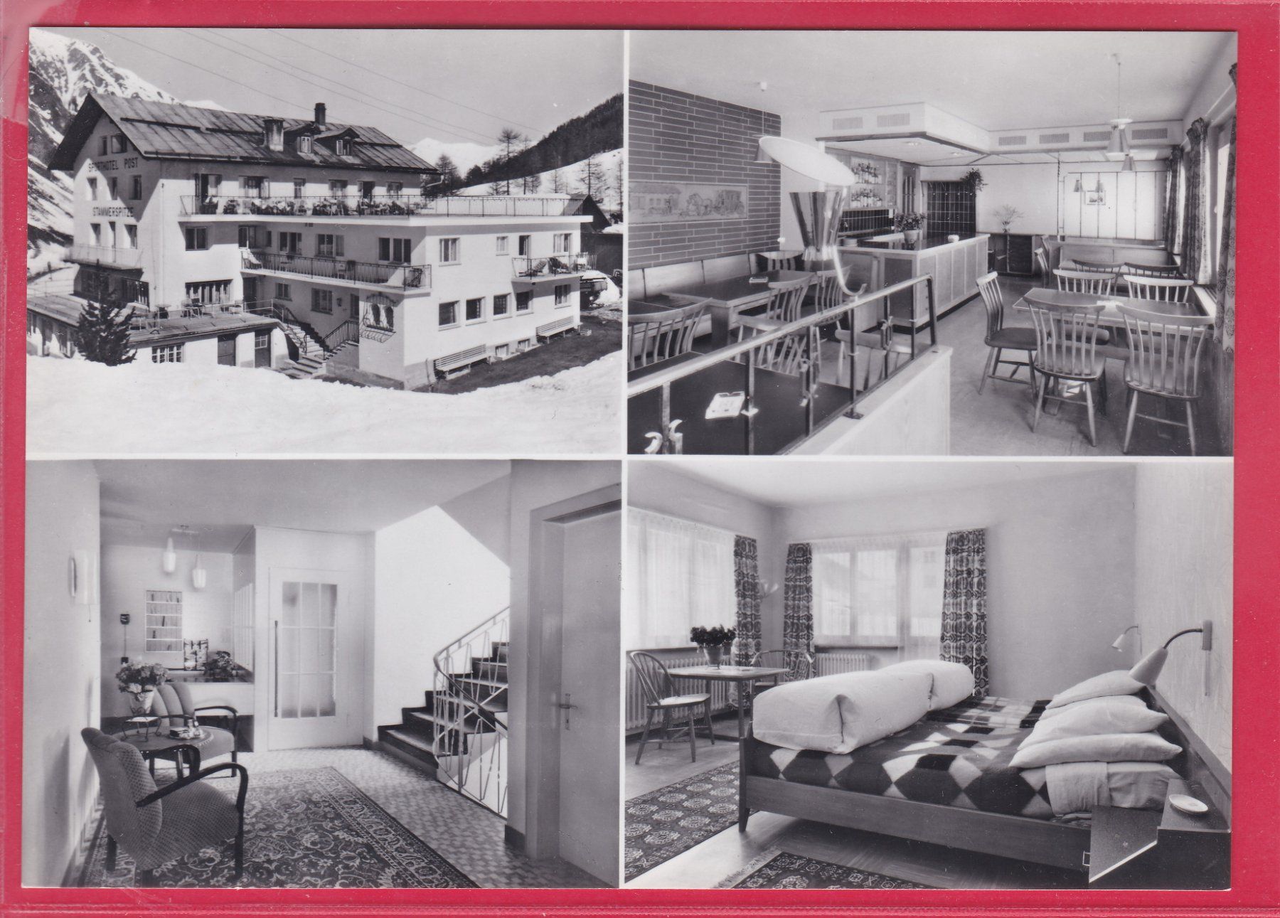 Cartoline postali: WERBEKARTE, SAMNAUN, HOTEL POST UND STAMMERSPITZE – Usato da Oberrieden venduto da Gebirgsstelze