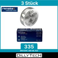 Renata 335 Box, SR512SW Knopfzellenbatterie - 3 Stk.