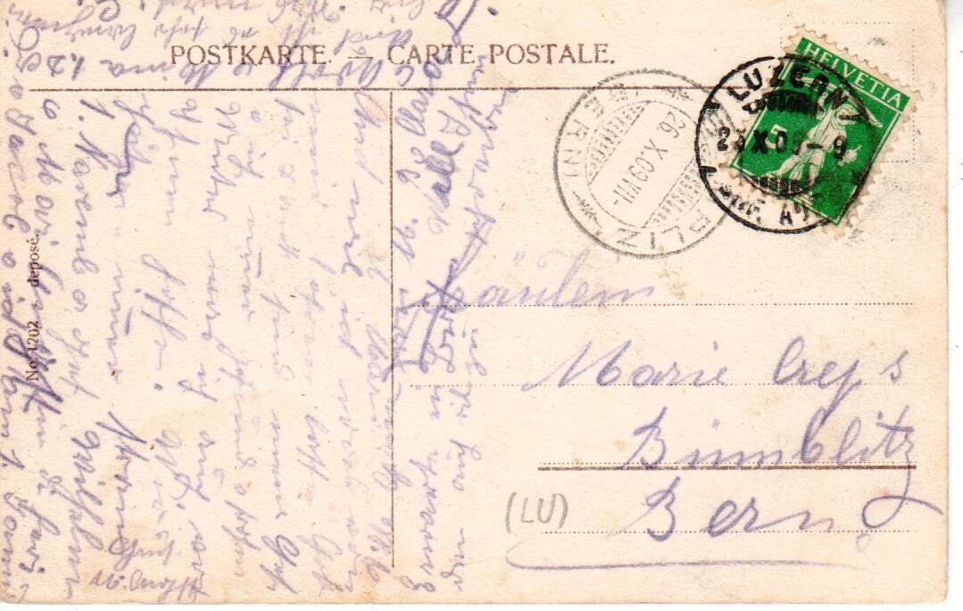 Cartoline postali: Luzern 1909 – Usato da Wolhusen venduto da Curver9 1