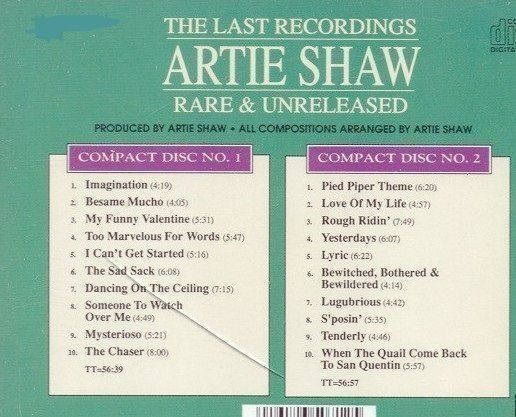 CD: set 2CD's - Artie Shaw - include "Dancing on the Ceilin" – Usato da Unterbäch venduto da vuqsa 1