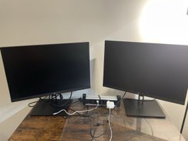 2 HP Monitore Z24n G2 Bildschirm schwarz gebrauchter Zustand