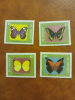 4 timbres St. Vincent papillons 5$, 1$, 6c, 10c