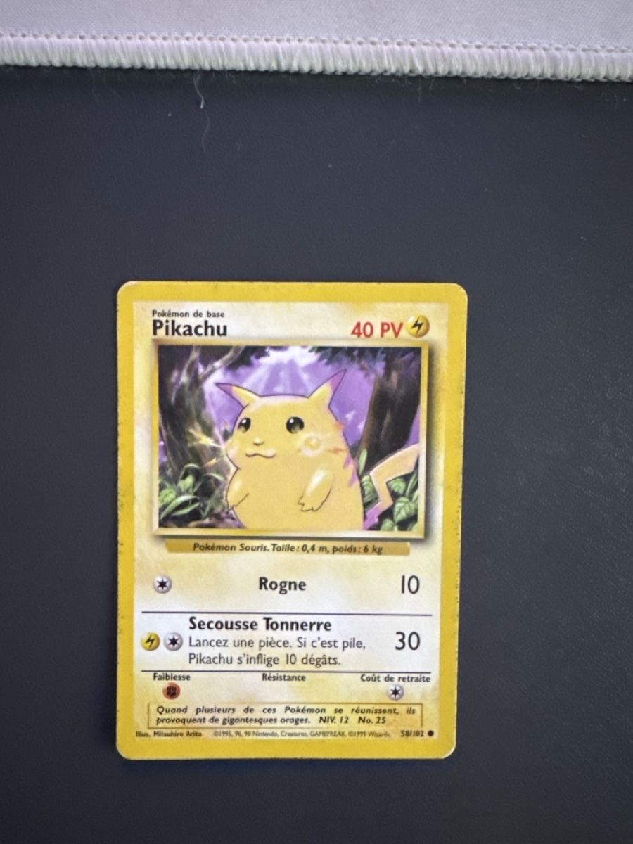 Pokémon Carte collezionabili: Pikachu set de base, FR, Good – Usato da Ecublens  VD venduto da Goopecev