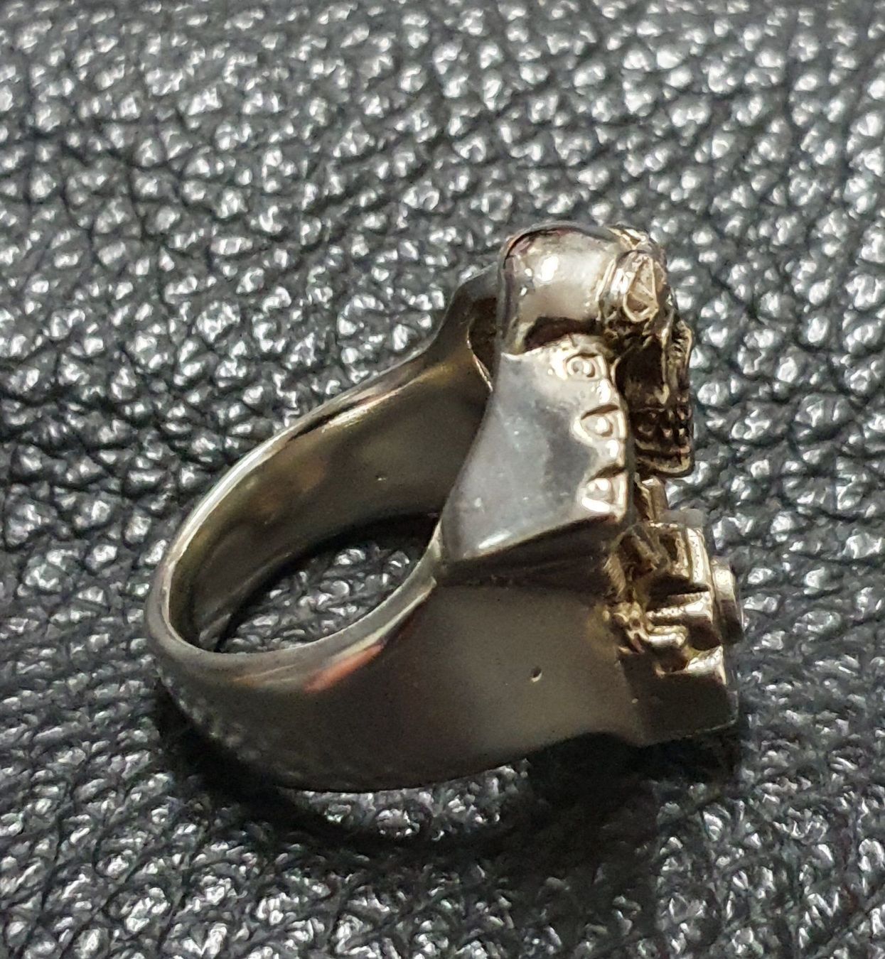 Anelli: Neu: Ring Motor Skull / Gr. 69 / 925 Silber – Nuovo (secondo la descrizione) da Muri AG venduto da Edlerweiss-Schwarz 3