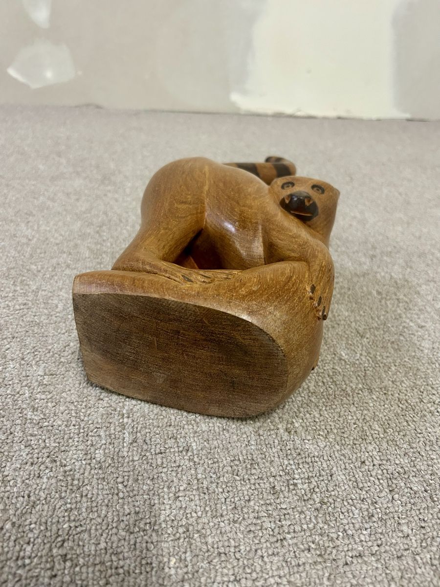 Statuette: Holzfigur Madagaskar Lemur, Handgeschnitzt – Usato da Rickenbach ZH venduto da Der-Insider 8