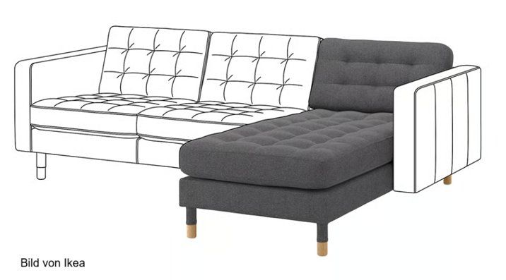 Ikea Divani: Sofaelement Recamiere dunkelgrau passend zu IKEA Landskrona – Usato da Winterthur venduto da car_56r5 2