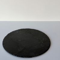 2 runde Schiefer-Servierplatten  Ø 30 cm